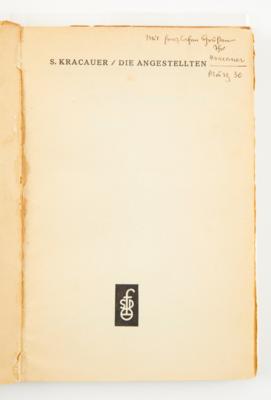 Kracauer, - Autografi, manoscritti, documenti