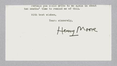 Moore, - Autographs, manuscripts, documents
