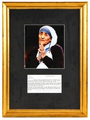 Mutter Theresa, - Autografi, manoscritti, documenti