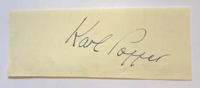 Popper, Karl, - Autografy, rukopisy, dokumenty