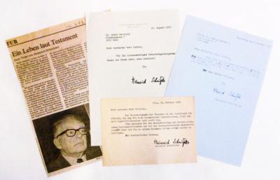 Schnitzler, Heinrich, - Autografy, rukopisy, dokumenty