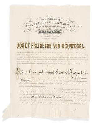 Schwegel, - Autografi, manoscritti, documenti