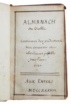 “Almanach du diable - Autographs, manuscripts, documents