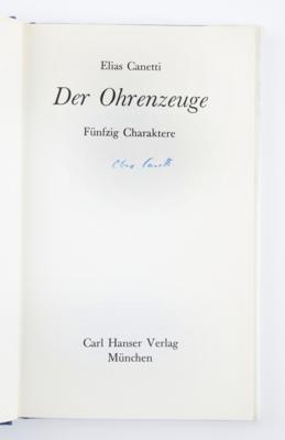 Canetti, Elias, - Autographen, Handschriften, Urkunden