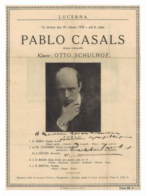 Casals, Pablo, - Autographen, Handschriften, Urkunden