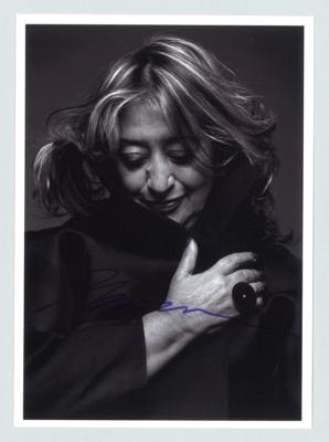 Hadid, Zaha, - Autographen, Handschriften, Urkunden