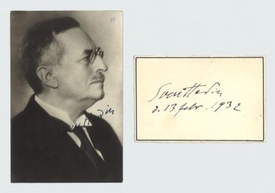 Hedin, Sven, - Autographs, manuscripts, documents