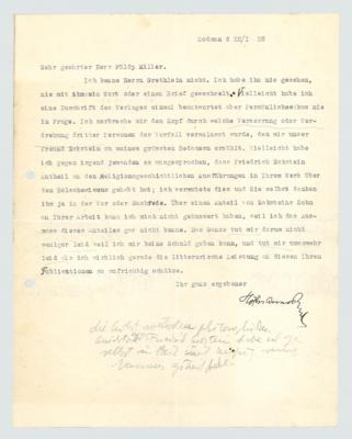 Hofmannsthal, Hugo, - Autographs, manuscripts, documents