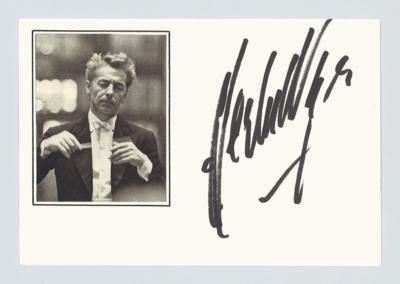 Karajan, Herbert v., - Autographs, manuscripts, documents