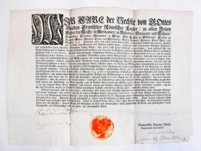 Karl VI., - Autographs, manuscripts, documents