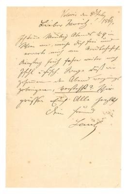 Laub, Ferdinand, - Autografy, rukopisy, dokumenty