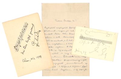 Lehár, Franz, - Autographs, manuscripts, documents