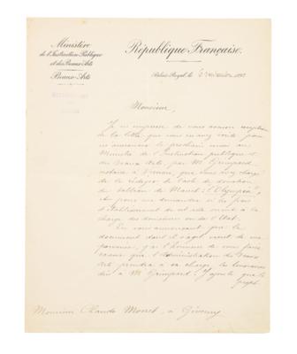 Monet, Claude, - Autographs, manuscripts, documents