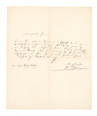 Schumann, Robert, - Autographs, manuscripts, documents