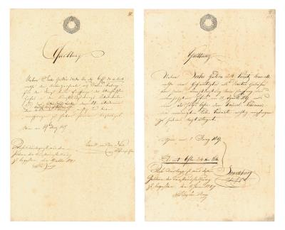 Sicard von Sicardsburg, August, - Autographen, Handschriften, Urkunden