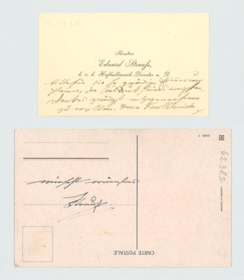 Strauss, Eduard, - Autographen, Handschriften, Urkunden