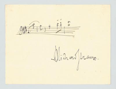 Strauss, Richard, - Autographen, Handschriften, Urkunden