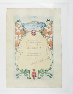Vittorio Emanuele III., - Autografy, rukopisy, dokumenty