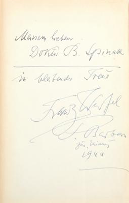Werfel, Franz, - Autografi, manoscritti, documenti