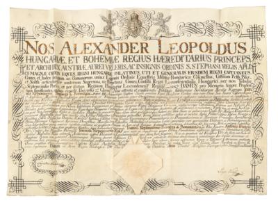 Alexander Leopold, Erzherzog von Österreich, - Autografi, manoscritti, documenti