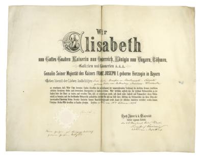 Elisabeth, - Autographs, manuscripts, documents