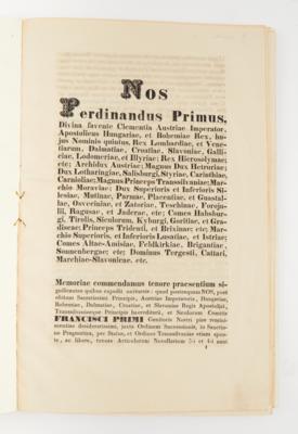 Ferdinand I., - Autografy, rukopisy, dokumenty