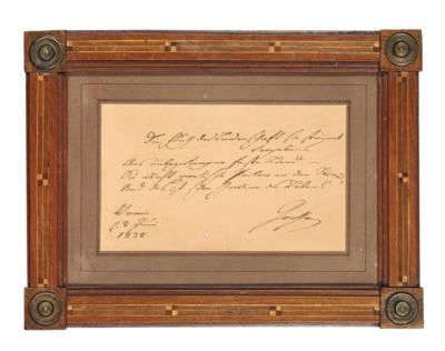 Goethe, Johann Wolfgang v., - Autographs, manuscripts, documents