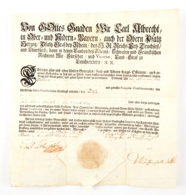 Karl VII. Albrecht, - Autographs, manuscripts, documents