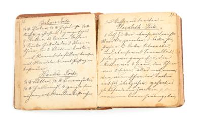 Kochbuch, Manuskript, um 1900, - Autografy, rukopisy, dokumenty