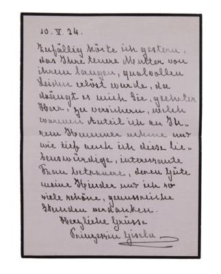 Prybram, Albin, Ritter v., - Autografi, manoscritti, documenti