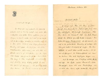 Saar, Ferdinand v., - Autographen, Handschriften, Urkunden