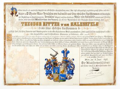 Taaffe, Eduard, Graf, - Autografi, manoscritti, documenti