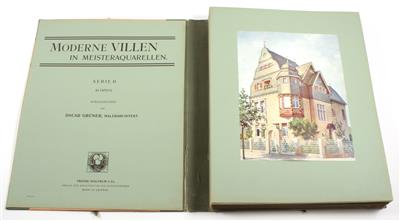 Moderne Villen - Bücher und dekorative Grafik