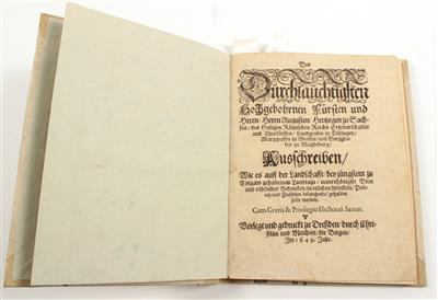 Sachsen. - Des Dürchlauchtigsten Fürsten - Books and Decorative Prints