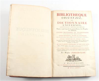 Herbelot de Molainville, B. d'. - Bücher und dekorative Grafik