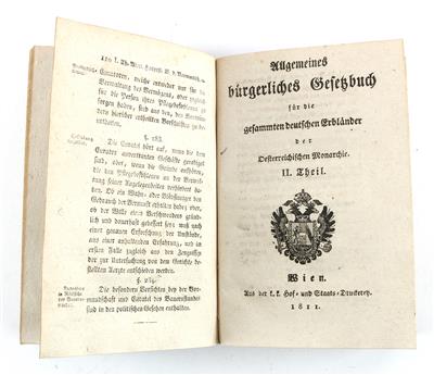 Allgemeines bürgerliches Gesetzbuch - Knihy a dekorativní tisky