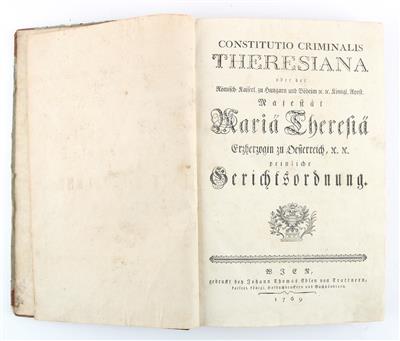 Constitutio criminalis Theresiana - Books and Decorative Prints