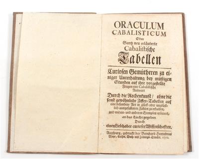 ORACULUM CABALISTICUM - Knihy a dekorativní tisky