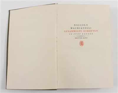 MACHIAVELLI, N. - Libri e grafica decorativa