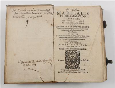 MARTIALIS, M. V. - Knihy a dekorativní tisky