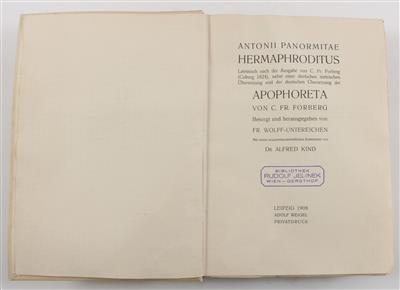 PANORMITANUS, A. - Knihy a dekorativní tisky
