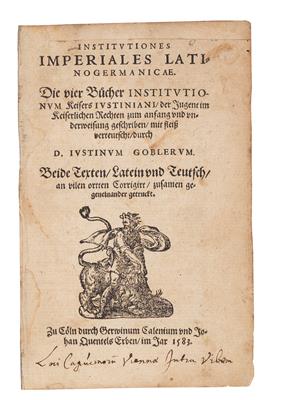 JUSTINIANUS. - Books and Decorative Prints