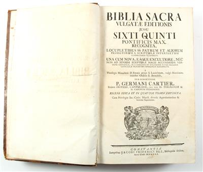 BIBLIA LATINO - GERMANICA. - BIBLIA - Knihy a dekorativní tisky