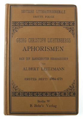 LICHTENBERG, G. C. - Books and Decorative Prints