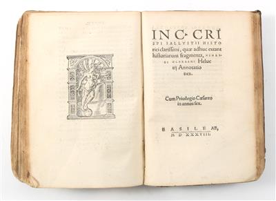SALLUSTIUS, C. G. - Libri e grafica decorativa