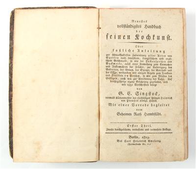 SINGSTOCK, G. E. - Knihy a dekorativní tisky