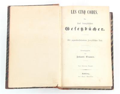 CODE NAPOLEON. - Les Cinq Codes. - Books and Decorative Prints