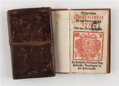 GRÄTZERISCHER SACKKALENDER - Books and Decorative Prints