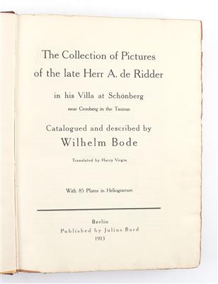 BODE, W. - Books and Decorative Prints