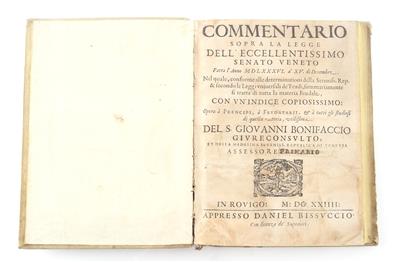 BONIFACIO, G. - Knihy a dekorativní tisky